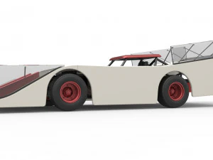 Vintage Outlaw dirt late model race car Scale 1 to 25 3D Print Model