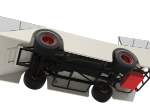 Vintage Outlaw dirt late model race car Scale 1 to 25 3D-Druckmodell