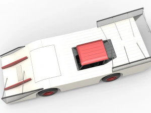 Vintage Outlaw dirt late model race car Scale 1 to 25 3D Print Model