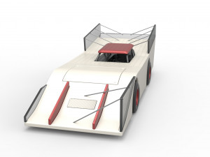 Vintage Outlaw dirt late model race car Scale 1 to 25 3D-Druckmodell