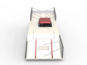Vintage Outlaw dirt late model race car Scale 1 to 25 3D Print Model