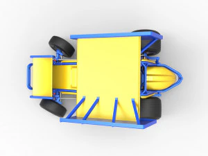 Winged Sprint car while turning Scale 1 to 25 3D Print Model