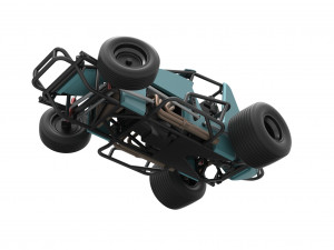 Sprint car while turning Scale 1 to 25 3D प्रिंट मॉडल