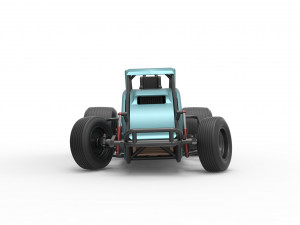 Sprint car while turning Scale 1 to 25 3D प्रिंट मॉडल