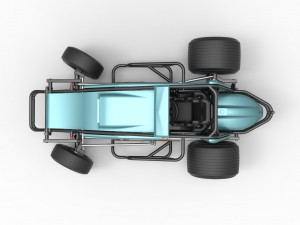 Sprint car while turning Scale 1 to 25 3D प्रिंट मॉडल