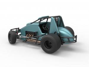 Sprint car while turning Scale 1 to 25 3D प्रिंट मॉडल