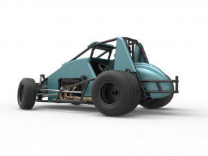Sprint car while turning Scale 1 to 25 3D प्रिंट मॉडल