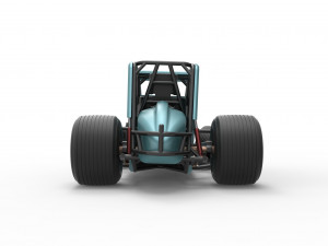 Sprint car while turning Scale 1 to 25 3D प्रिंट मॉडल