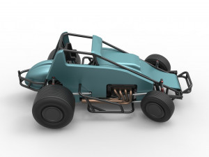 Sprint car while turning Scale 1 to 25 3D प्रिंट मॉडल