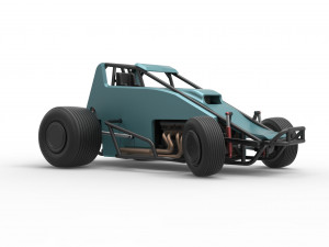 Sprint car while turning Scale 1 to 25 3D प्रिंट मॉडल