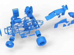 Sprint car while turning Scale 1 to 25 3D प्रिंट मॉडल