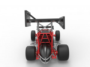 Vintage Winged Sprint car Scale 1 to 25 3D-Druckmodell