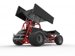 Vintage Winged Sprint car Scale 1 to 25 3D-Druckmodell