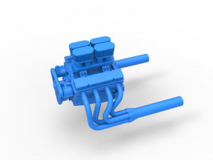 Engine V8 for Vintage Sprint car Scale 1 to 25 3D 프린트 모델