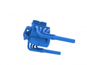 Engine V8 for Vintage Sprint car Scale 1 to 25 3D 프린트 모델