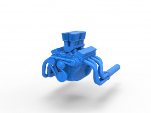 Engine V8 for Vintage Sprint car Scale 1 to 25 3D 프린트 모델