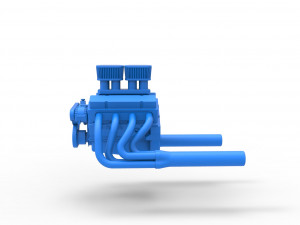 Engine V8 for Vintage Sprint car Scale 1 to 25 3D 프린트 모델