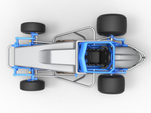 Vintage Sprint car Scale 1 to 25 3D Baskı Modeli