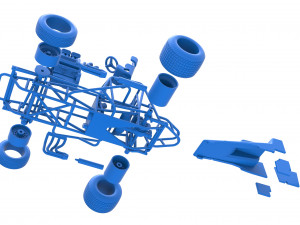 Vintage Sprint car Scale 1 to 25 3D Baskı Modeli