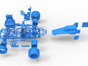 Vintage Sprint car Scale 1 to 25 3D Baskı Modeli