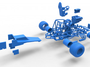 Vintage Sprint car Scale 1 to 25 3D Baskı Modeli