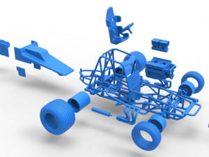 Vintage Sprint car Scale 1 to 25 3D Baskı Modeli