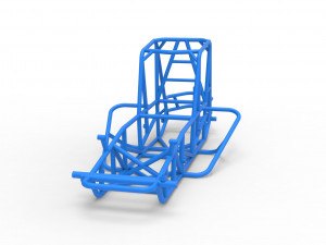 Frame for Vintage Sprint car Scale 1 to 25 Model Cetak 3D