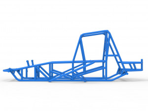 Frame for Vintage Sprint car Scale 1 to 25 Model Cetak 3D