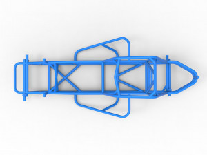 Frame for Vintage Sprint car Scale 1 to 25 Model Cetak 3D