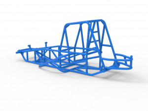 Frame for Vintage Sprint car Scale 1 to 25 Model Cetak 3D