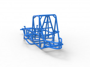 Frame for Vintage Sprint car Scale 1 to 25 Model Cetak 3D