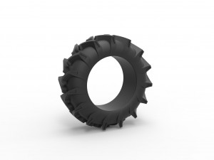 Offroad tire 123 Scale 1 to 25 3D Принт Модель