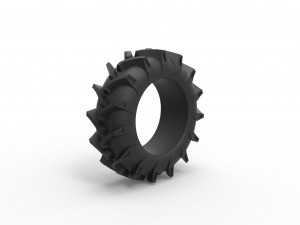 Offroad tire 123 Scale 1 to 25 3D Принт Модель