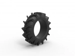 Offroad tire 123 Scale 1 to 25 3D Print Model