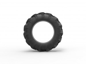 Offroad tire 123 Scale 1 to 25 3D Принт Модель