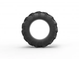 Offroad tire 123 Scale 1 to 25 3D Print Model