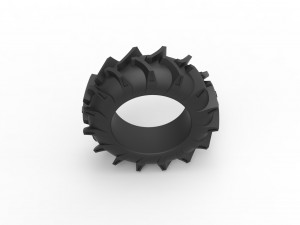 Offroad tire 123 Scale 1 to 25 3D Принт Модель