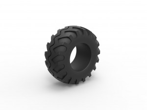 Offroad tire 124 Scale 1 to 25 3D Print Model