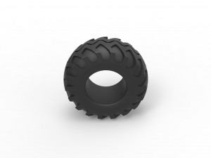 Offroad tire 124 Scale 1 to 25 3D Print Model