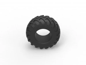 Offroad tire 124 Scale 1 to 25 3D Print Model