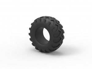 Offroad tire 124 Scale 1 to 25 3D Print Model
