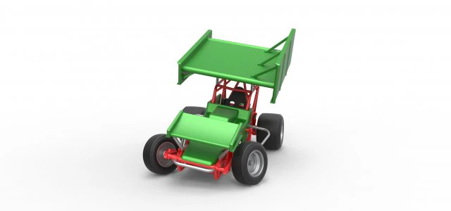 Voiture Vintage Winged Sprint en tournant &agrave; l'&eacute;chelle 1 &agrave; 25 Modèles 3D en vedette .c4d .max .obj .3ds .fbx .stl .blend 