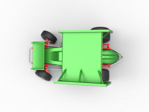 Vintage Winged Sprint car while turning Scale 1 to 25 Modello di stampa 3D