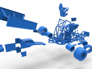 Voiture Vintage Winged Sprint en tournant &agrave; l'&eacute;chelle 1 &agrave; 25 Modèles 3D en vedette