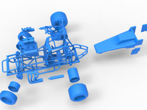 Vintage Sprint car while turning Scale 1 to 25 Modelo de Impressão 3D