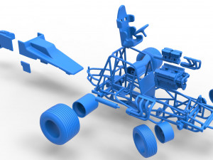 Vintage Sprint car while turning Scale 1 to 25 Modelo de Impressão 3D