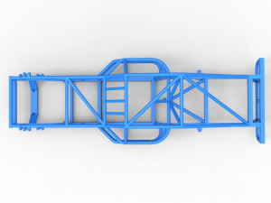 Frame of Outlaw Figure 8 Modified stock car Scale 1 to 25 Model Cetak 3D