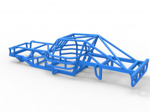 Frame of Outlaw Figure 8 Modified stock car Scale 1 to 25 Model Cetak 3D