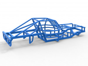 Frame of Outlaw Figure 8 Modified stock car Scale 1 to 25 Model Cetak 3D