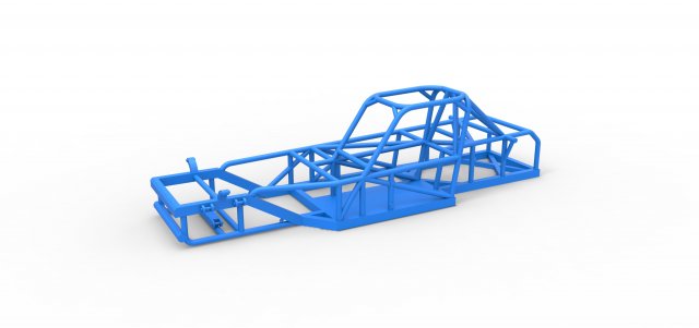 Frame of Small Block Supermodified race car Scale 1 to 25 3D Baskı Modeli .c4d .max .obj .3ds .fbx .stl .blend 
